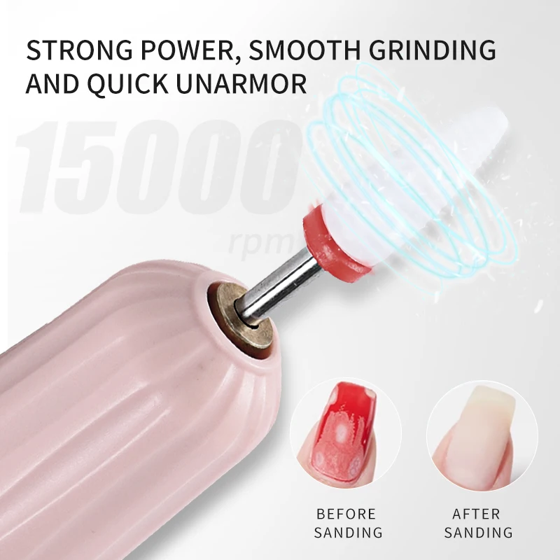 LINMANDA-Perceuse à ongles électrique sans fil, lampe à ongles UV, fileur 2 en 1, petite lumière UV pour gel N64.Kit