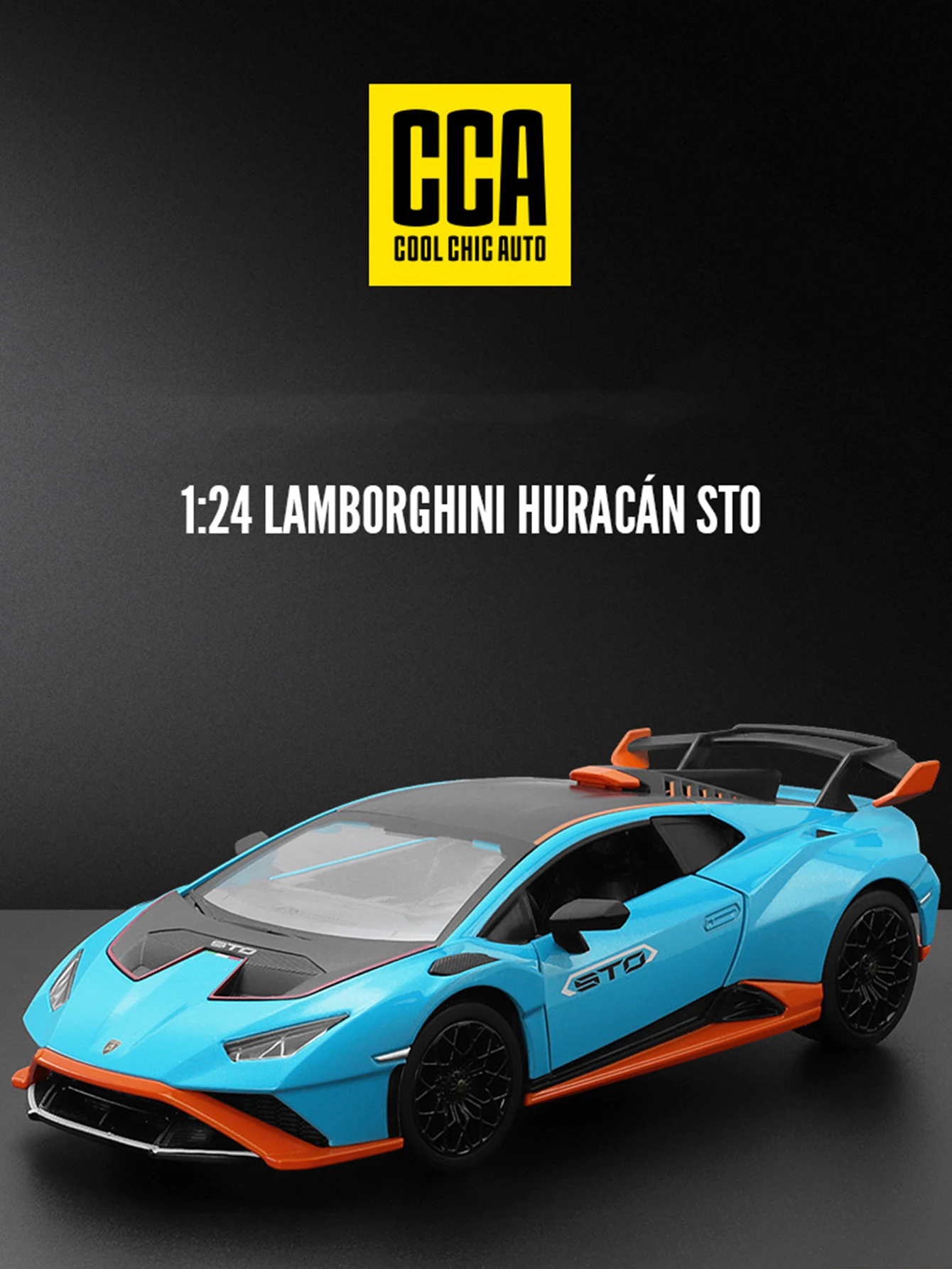 

CCA 1:24 имитация цинкового сплава Lamborghini Huracán STO модель автомобиля, статическое украшение, металлический коллекционный подарочный автомобиль