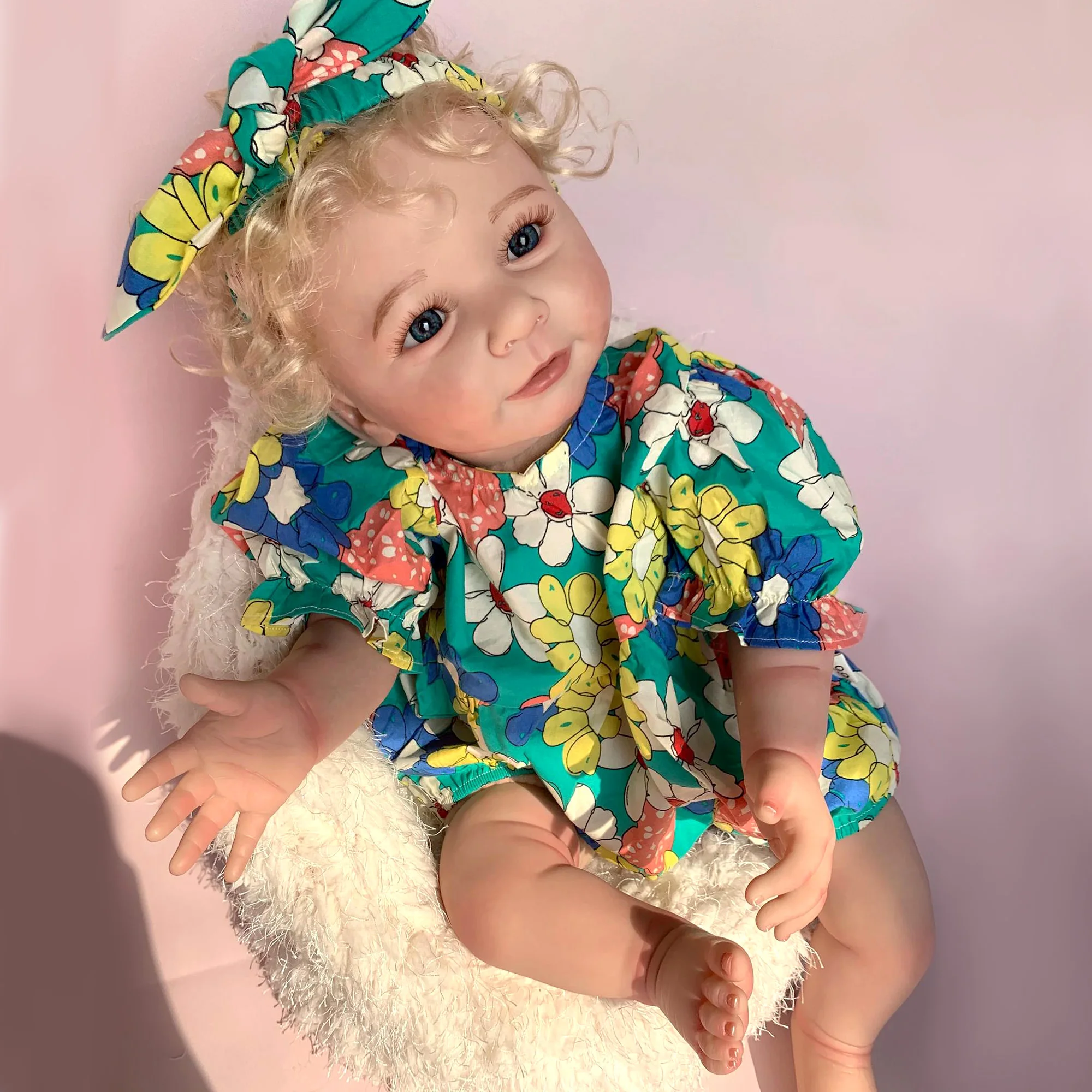 52cm Lisa Bebe Reborn Girl With Rooted Hair Handmade Cuddly Lifelike Real Reborn Dolls For Children bonecas infantil meninas