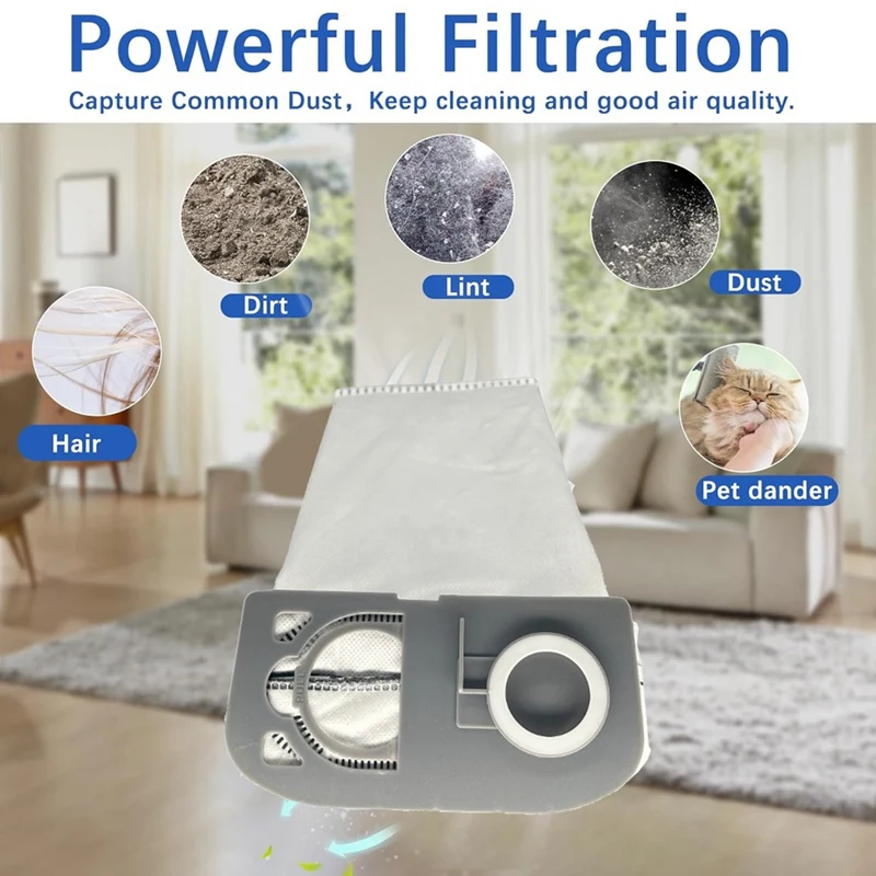 أكياس غبار بديلة لـ Riccar ، مكنسة كهربائية ، جزء فلتر مستقيم ، سلسلة R25 ، R25S ، R25D ، R25P ،