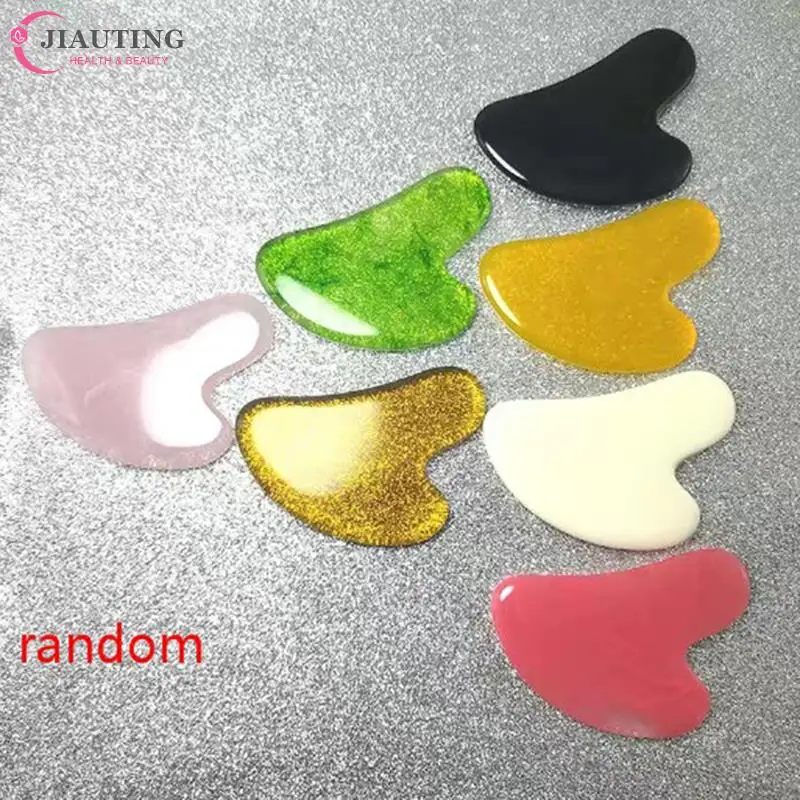 Multicolor Resin/Jade Facial Beauty Scraping Massage Tool Firm Skin Care Face Gua Sha SPA Physical Therapy Gue Anti Wrinkle Tool