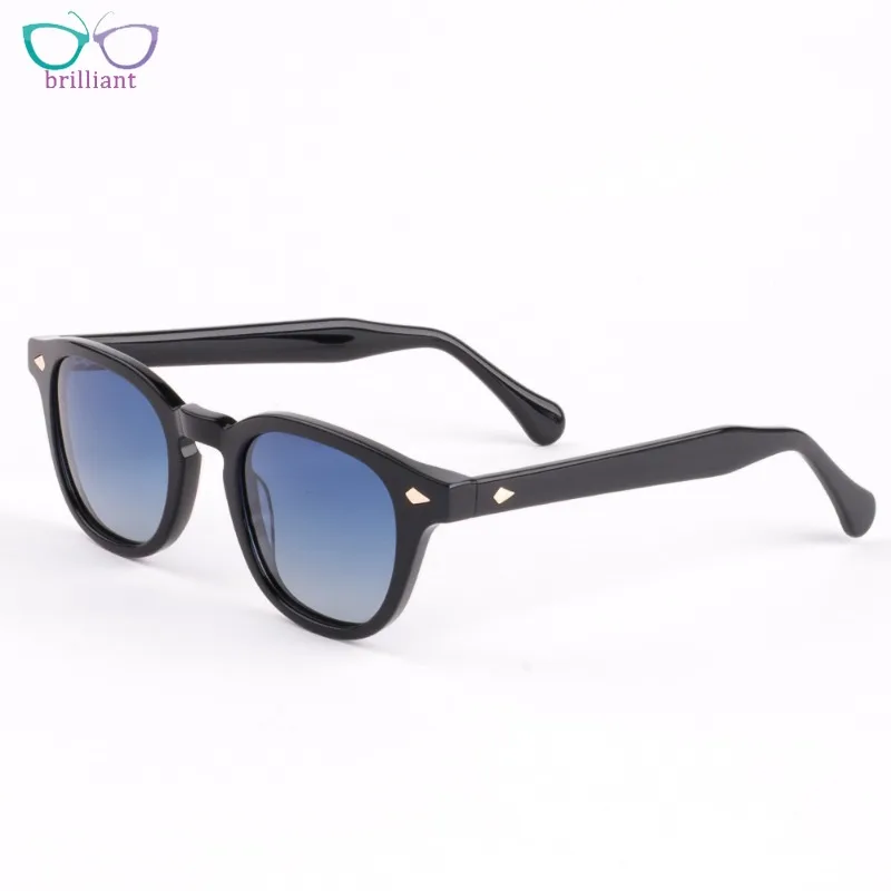 

Men Acetate Polarized Sunglasses Retro Square High Quality Blue Lens Eyeglass Fashion Women UV400 Driving Sunscreen Sun Glasses
