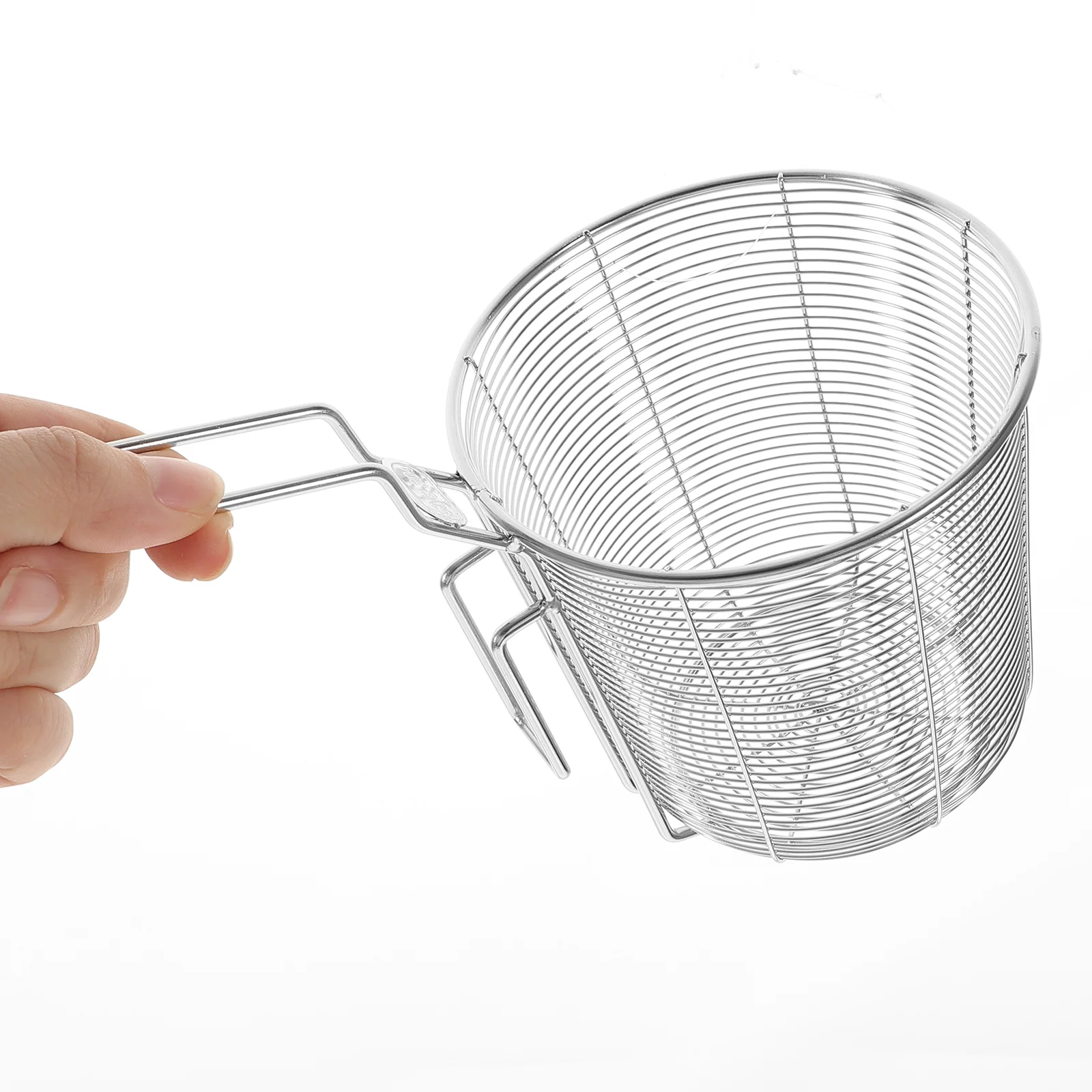 

Basket Hot Pot Colander Stainless Steel Mesh Strainer Kitchen Noodle Pasta Strainers Portable Silver