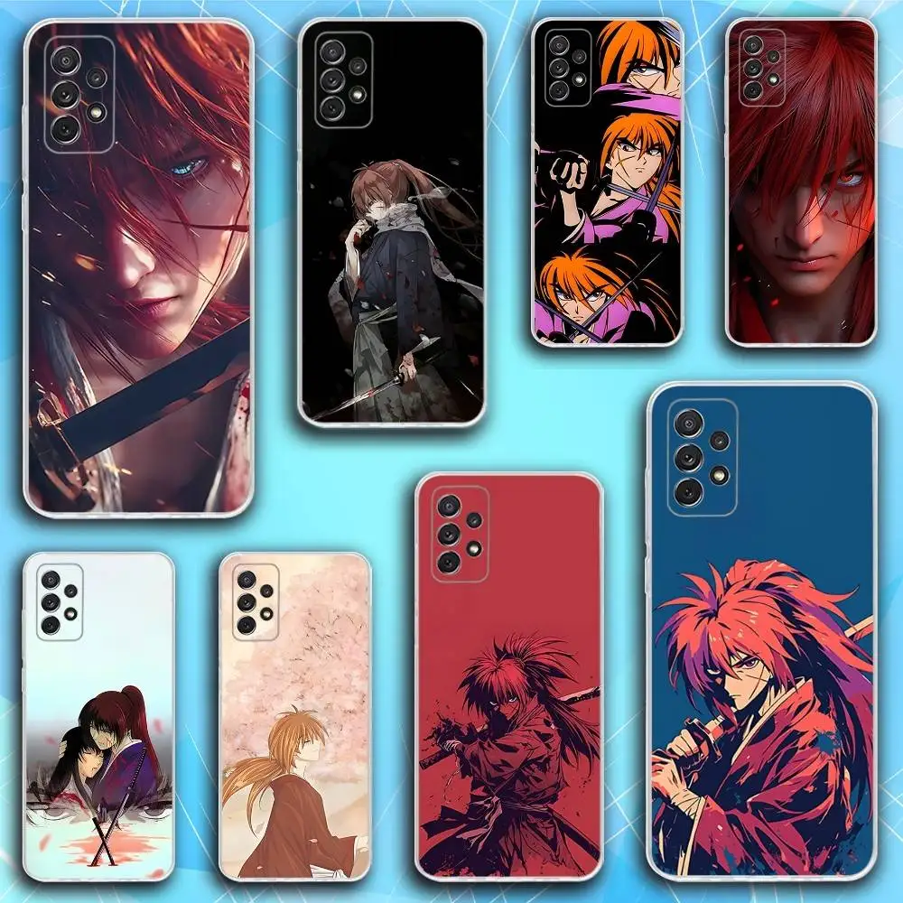 

Anime R-Rurouni Kenshin Phone Case For Samsung S30,23,21,22,20, FE lite,S10,9,8,7 PIus Note20ultra Soft Transparent