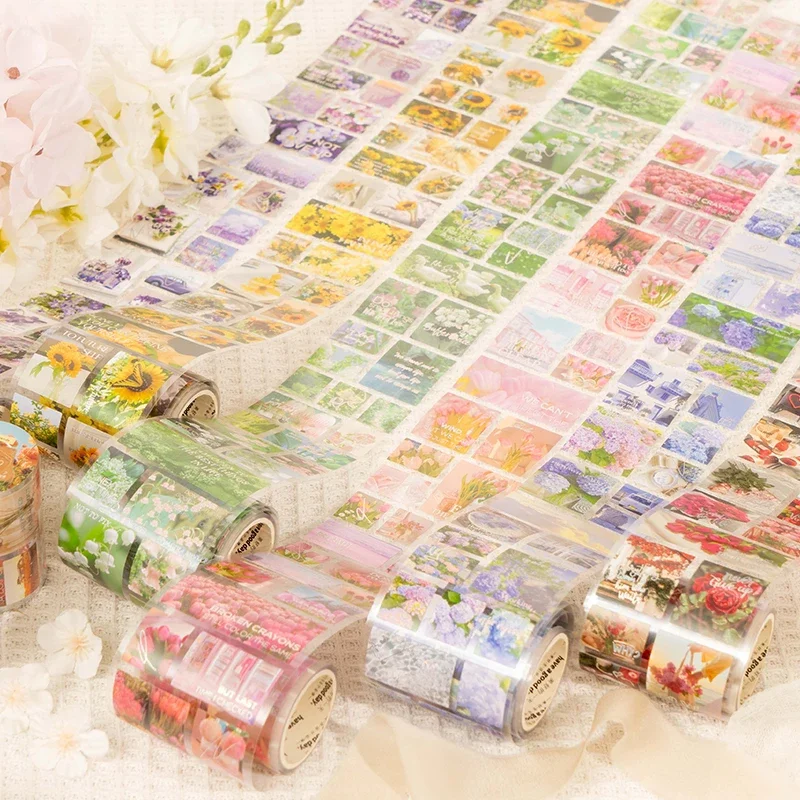 1 لفة 5.5 سنتيمتر * 2 متر شريط مزخرف اخفاء حديقة الرياح المواد الفضية النبات الزهور الرجعية الكولاج التعبئة الألبان سكرابوكينغ
