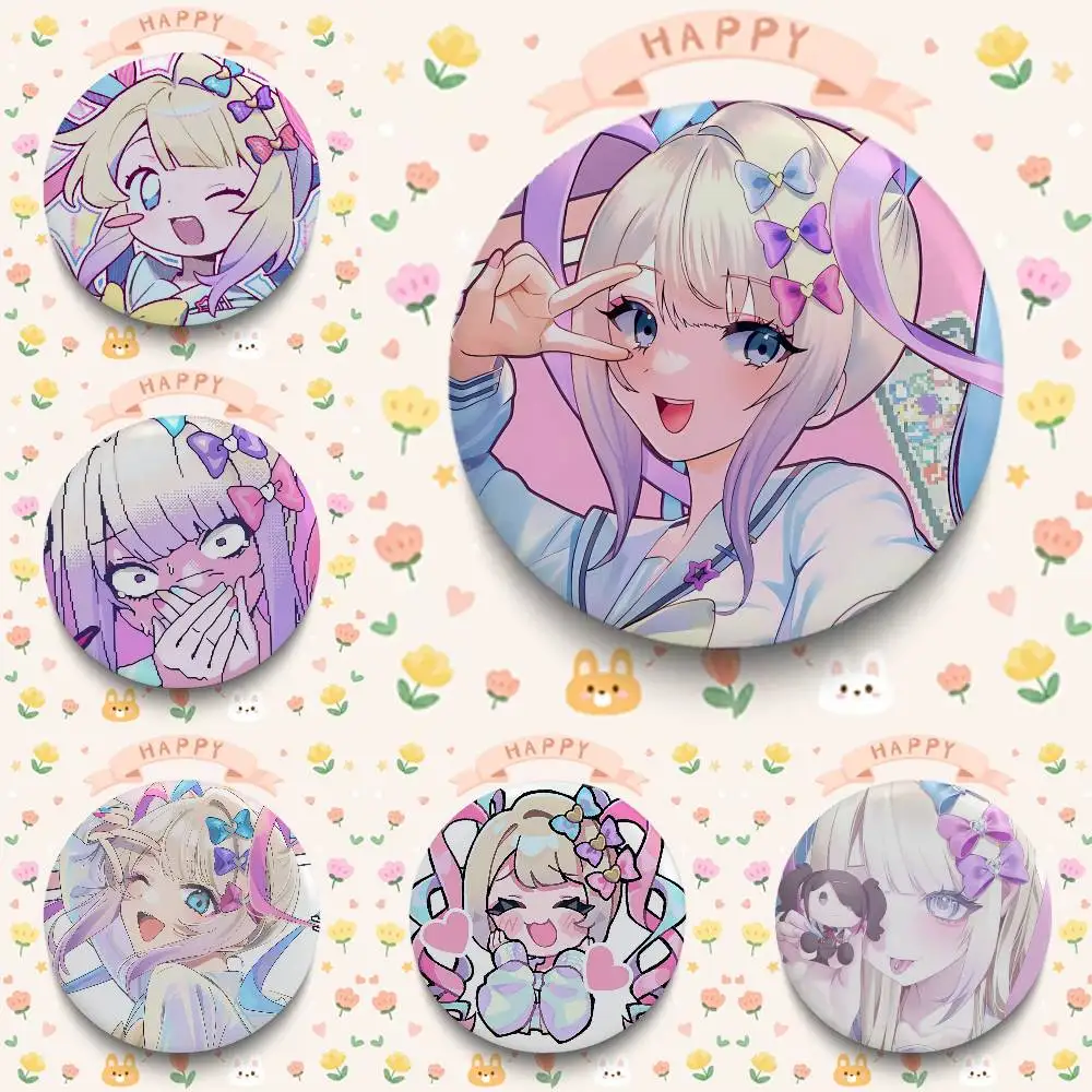 K-Kangel Needy Streamer Overload Badges Button Round Creative Pin Brooch Badge Bag Decor Accessories Fans Collect Friends Gifts
