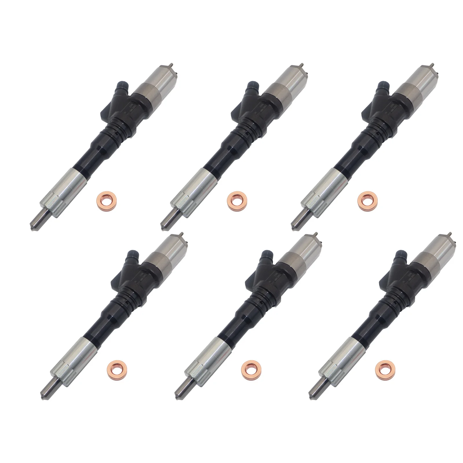 FIN2319MT 6PCS Fuel injector For KOMATSU CRAWLER EXCAVATOR PC400-7 Engine SAA6D125