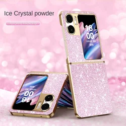 Plating Luxury Bling Glitter Phone Case For OPPO Find N2 Flip 5G CPH243 N2flip Findn2flip Hard Plastic Shockproof Cover