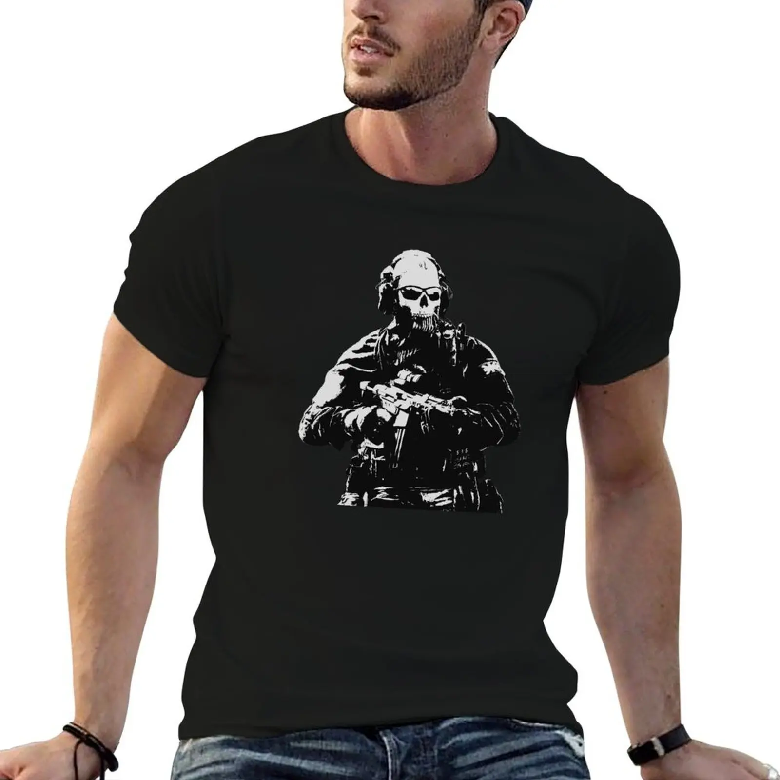 

Simon Ghost Riley T-Shirt cotton tshirt 100% g man t shirts for men T-Shirt
