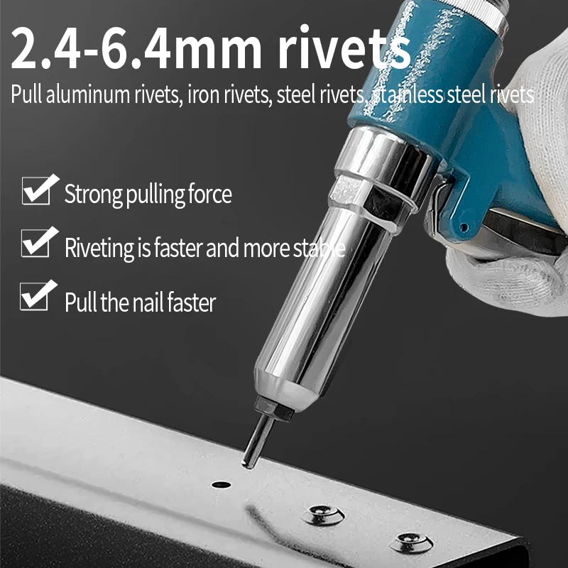 YS-6415 Home Decoration Pneumatic Gun  2.4-6.4mm Riveting Tool | OEM Customizable  1 Year Warranty | for DIY