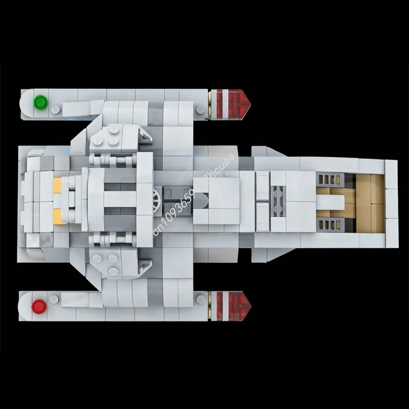 598 Stück MOC Donau Klasse Runabout Star Trek Deep Modell Weihnachtsgeschenke Bauspielzeug Blöcke Architektur DIY Kreative Idee Kinder