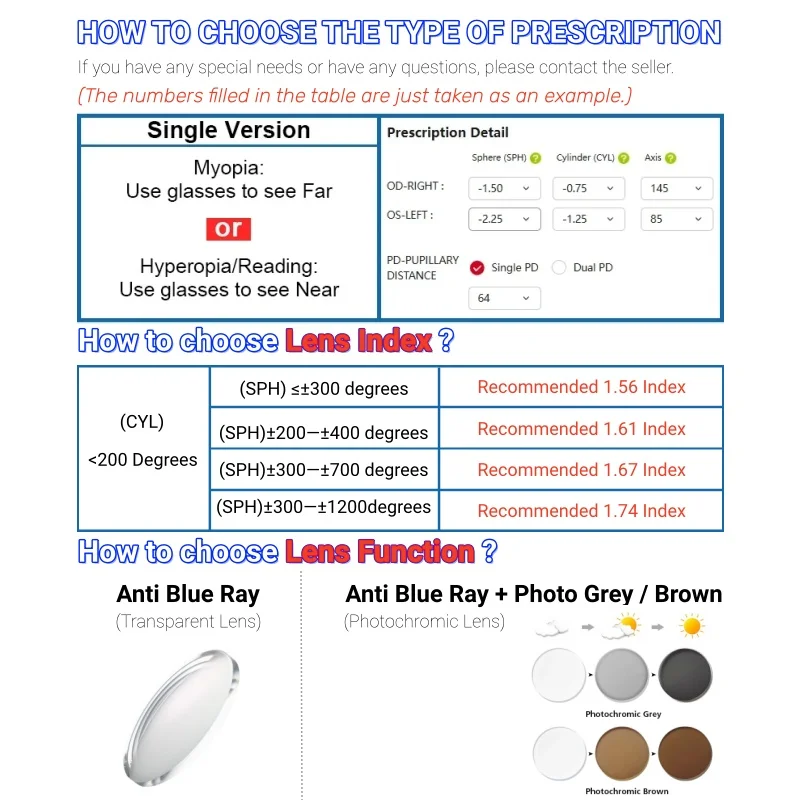 Comfortable Exercise Anti-slip TR90 Ultra-light Prescription Glasses High-definition Customized Anti-blue Light Lenses