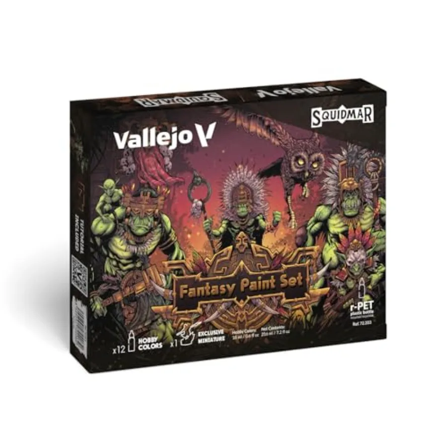 

Squidmar Edition Paint Set High-Coverage Formula Game and Model Color Ranges Assortment Exclusive Miniature Included and Video