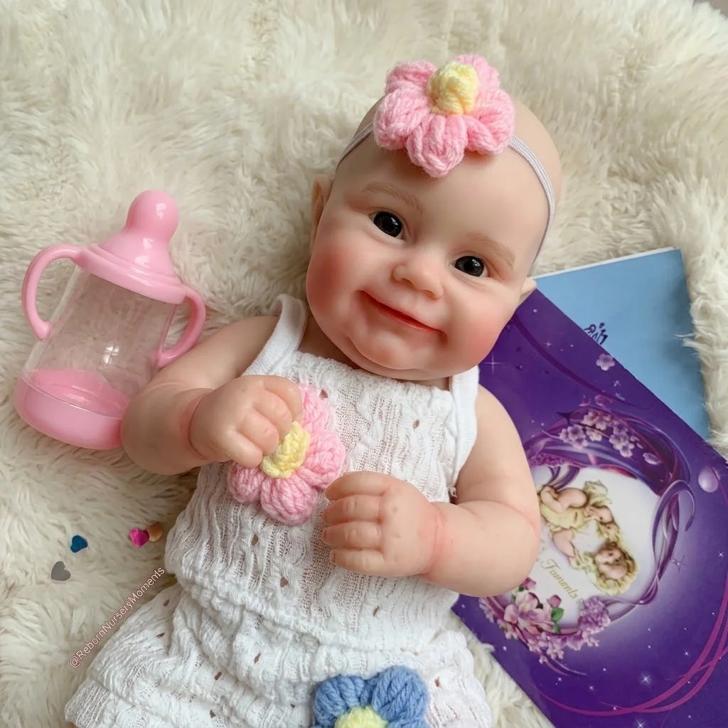1Pc 13 Inch Cute Solid Silicone Reborn Baby Maddie Lifelike Newborn Doll Birthday Present Toy