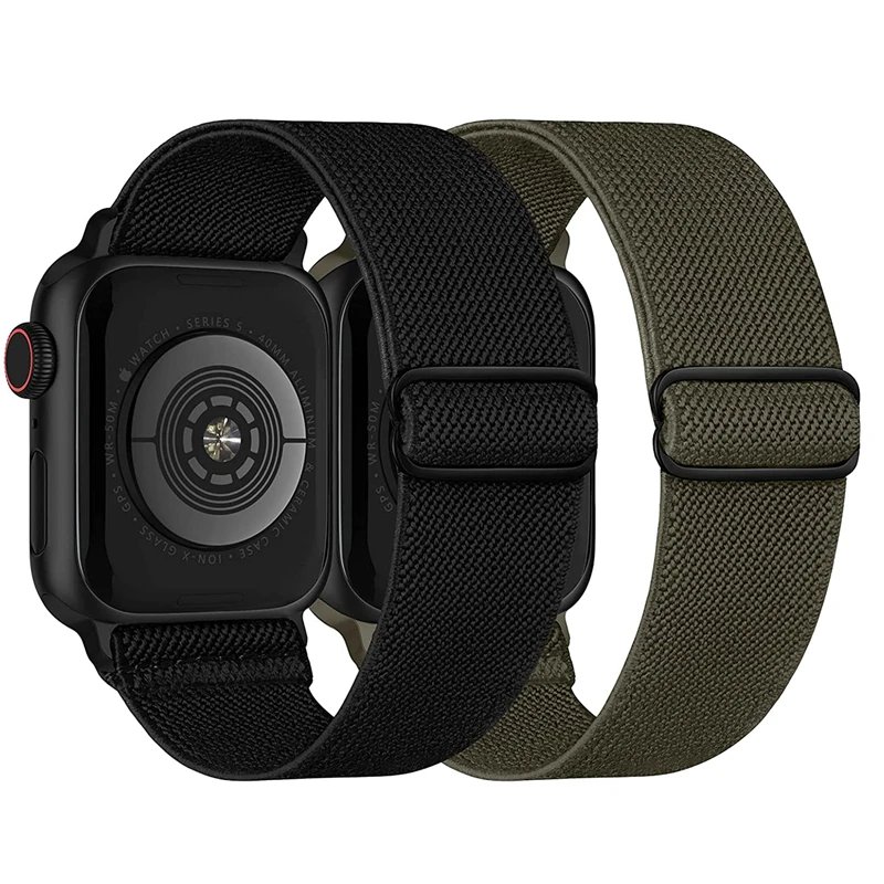 

Эластичная соло-петля для Apple Watch Band 44 мм 42 мм 40 мм 38 мм 45 мм 41 мм 49 мм, спортивный нейлоновый Плетеный ремешок для IWatch Ultra 9 8 7 6 5 4