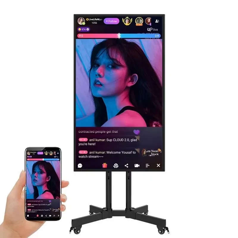 

TIKTOK 32,43,55 Live Streaming Broadcast Equipment Stand Live Interactive Screen Mobile Smart Live Broadcasting Equipment