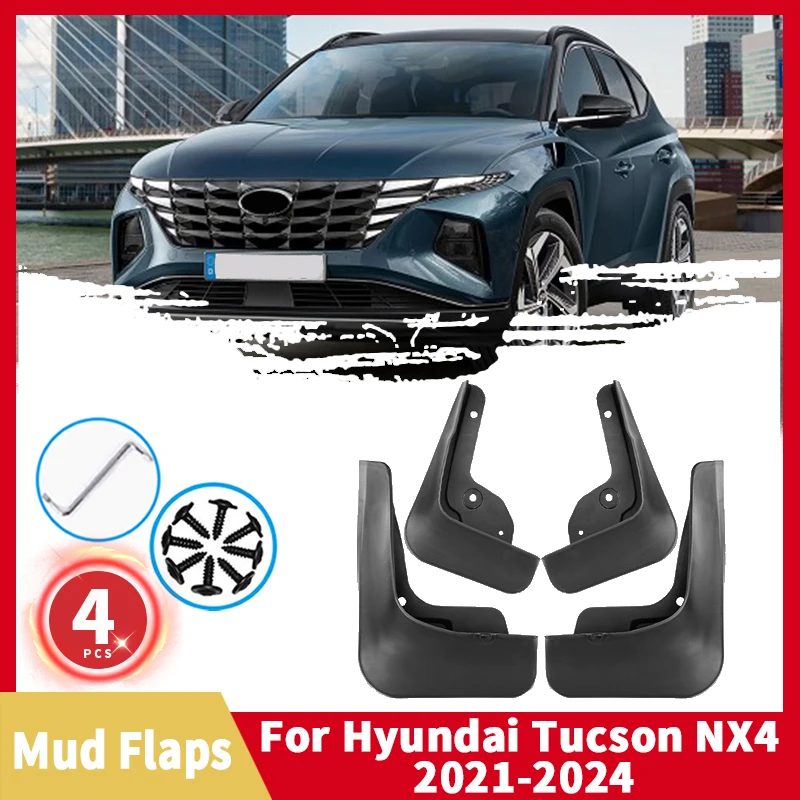 

For Hyundai Tucson NX4 Hybrid N Line Mud Flaps 2021 2022 2023 2024 Car Splash Guards Fender Protector Accessories 4pcs Mudguards