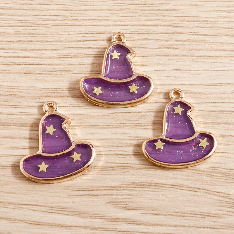 10 stücke mischen niedlichen Acryl Halloween Kürbis Hut Geist Charms Anhänger für Schmuck machen Tropfen Ohrringe Halsketten Armbänder DIY Geschenk – Detail 13