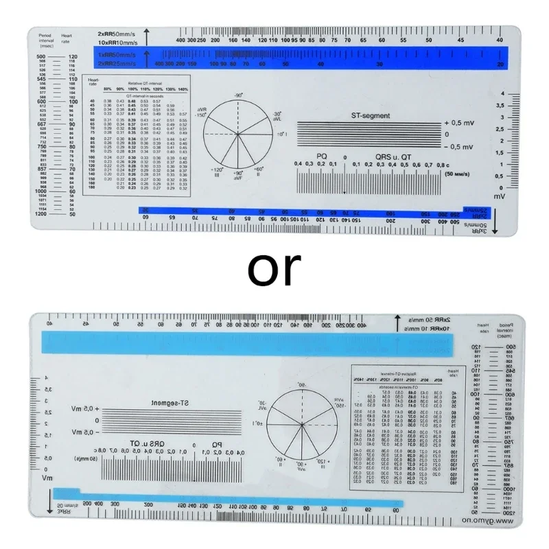 ECG Heart Rate Calculator Ruler Study Tools Durable ECG Calipers Electrocardiogram Divider for Nursing