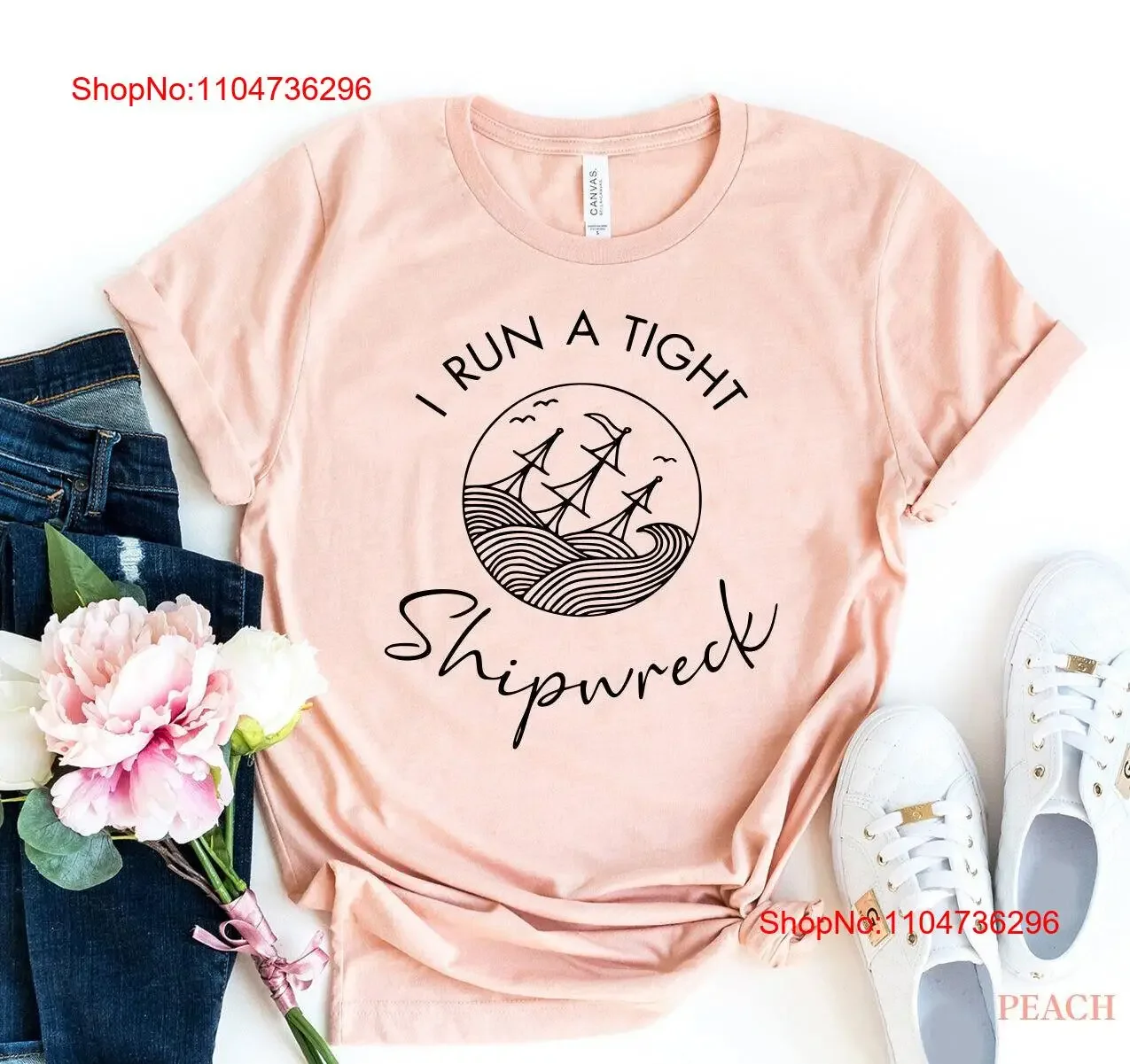 

Футболка I Run a Tight Ship Wreck, винтажная стираная дизайнерская одежда, универсальная, слегка, удобная, дышащая, растянутая