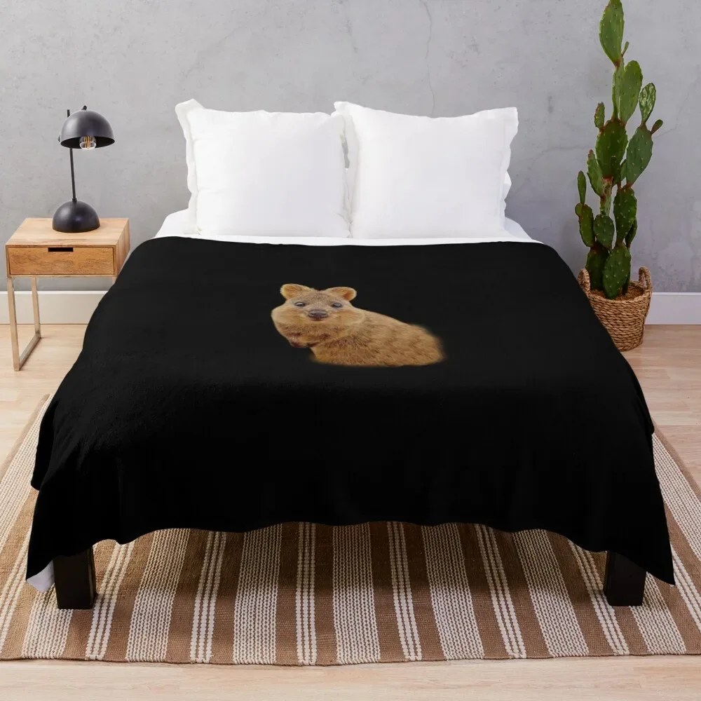 quokka Throw Blanket Shaggy anime Blankets