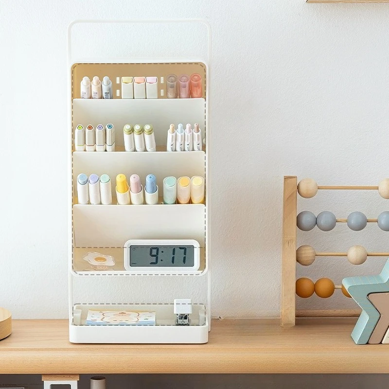 Simple and Portable Storage Box, Multifunctional Slanted Transparent Large Capacity Creative Pen Holder
