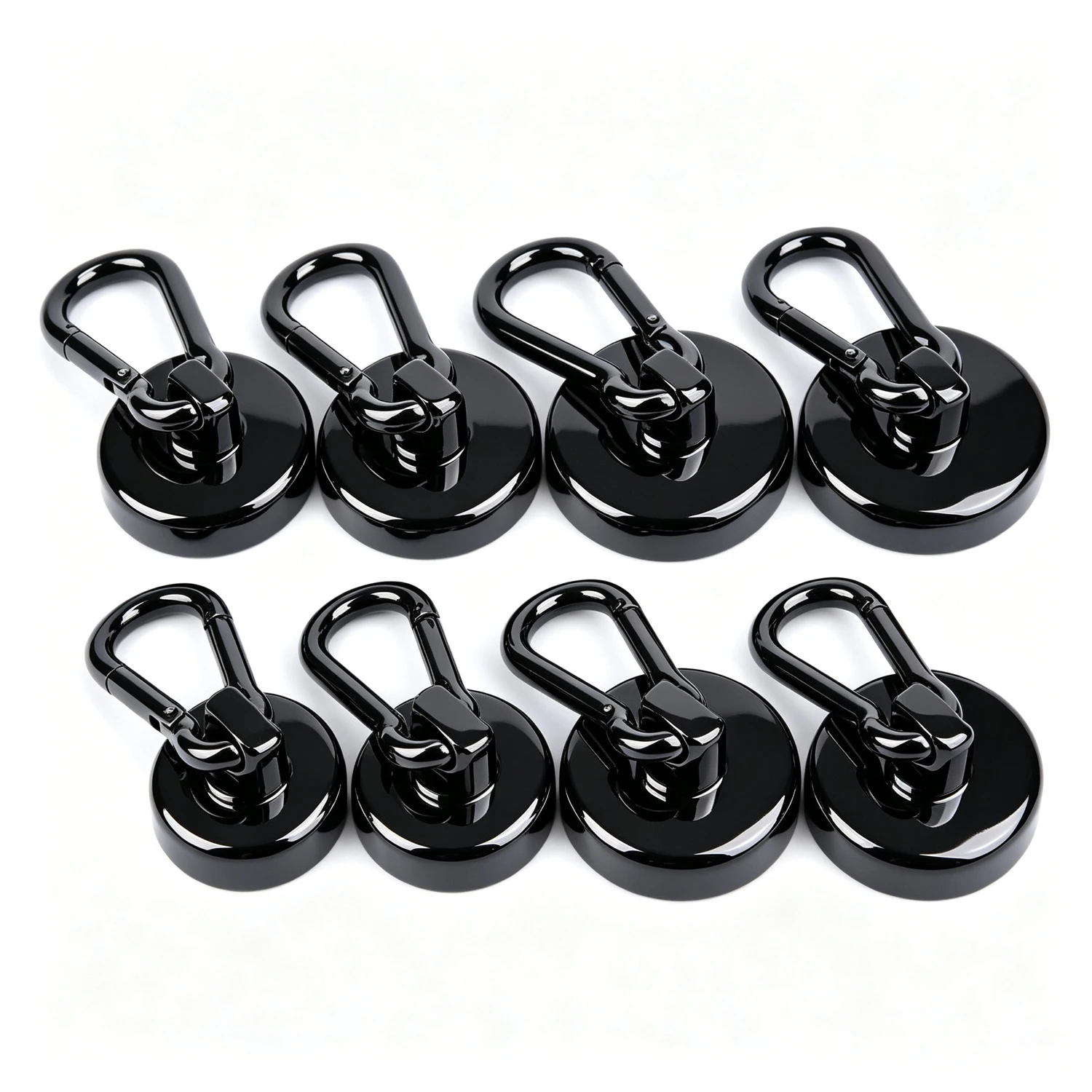 Super StrongMagnetic Hooks Strong Heavy Duty Neodymium Hooks With Swivel Carabiner Hook For Refrigerator 1pcs Magnetic Materials