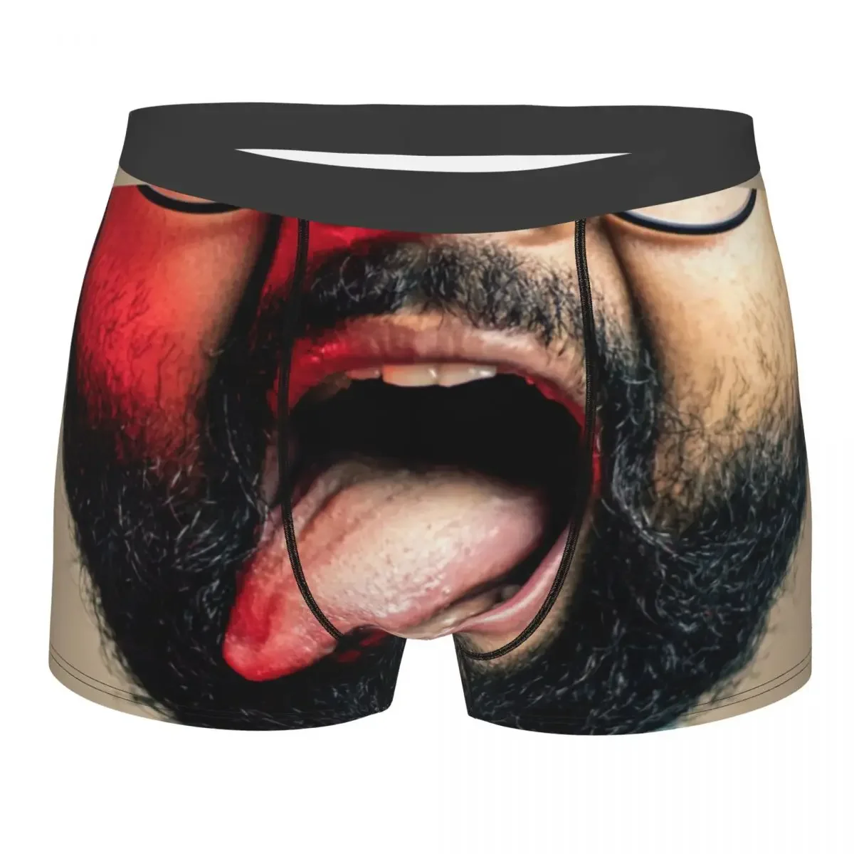 Funny Meme Rock Tongue Out Underwear Male Sexy Print Customized Boxer Shorts Panties Briefs Soft Underpants