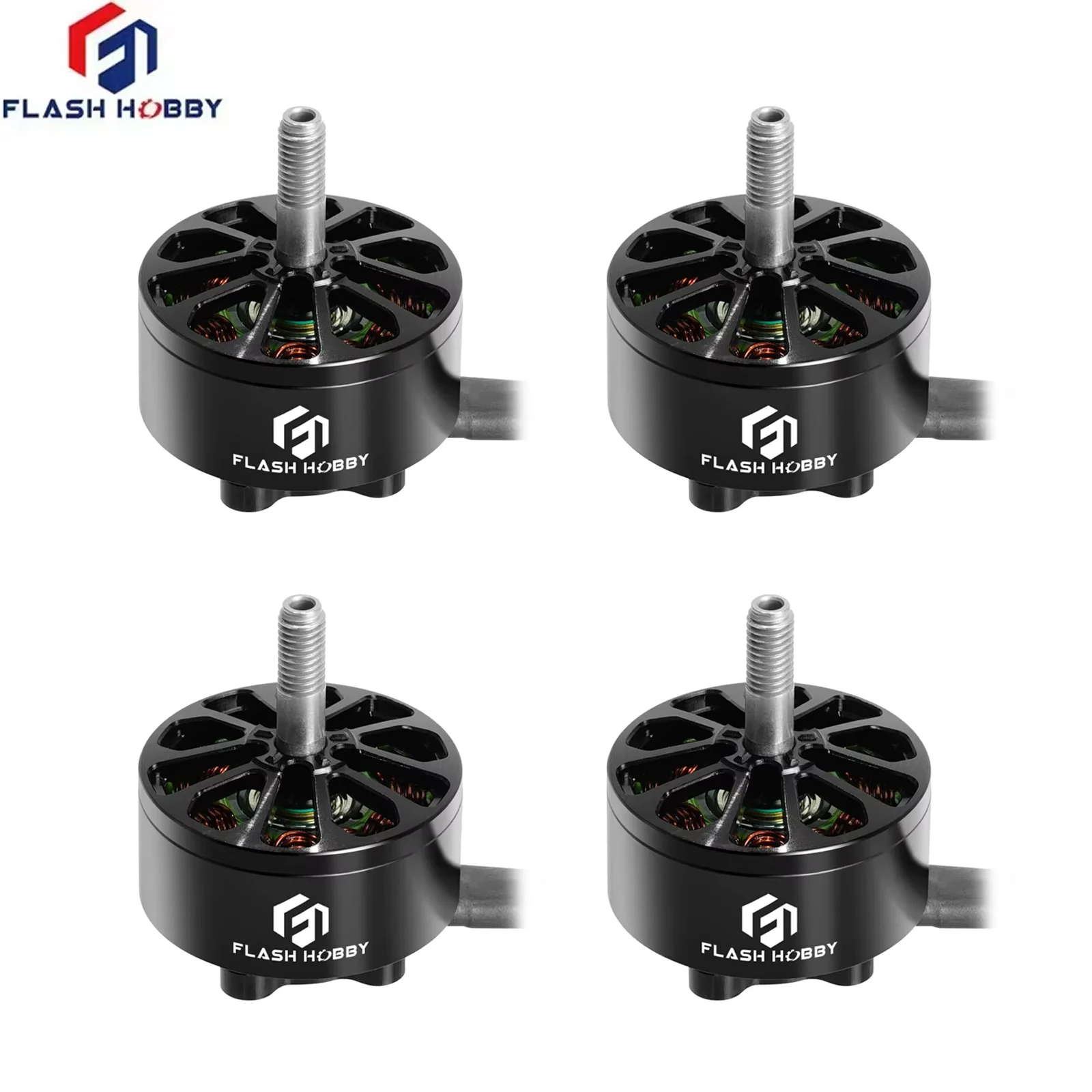

4pcs FlashHobby Flash Hobby Arthur A2810 1100KV 6S Brushless Motor For 7~8 inch Propeller RC Model Fixed-wing FPV Drone