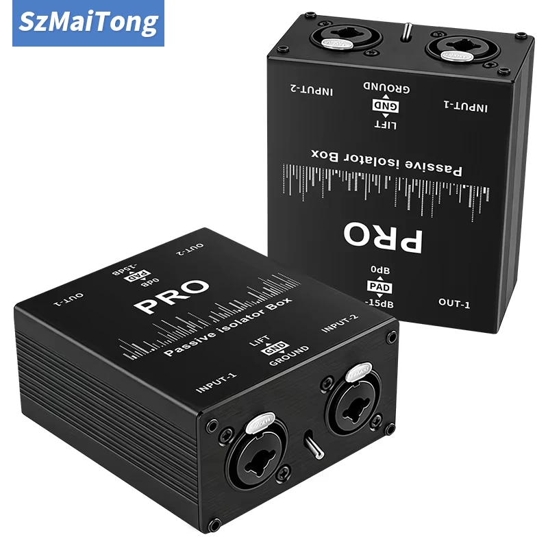 Isolateur audio Permalloy, éliminateur de courant, filtre de masse commune XLR 6,35 mm pour microphone, mixeur, carte son live