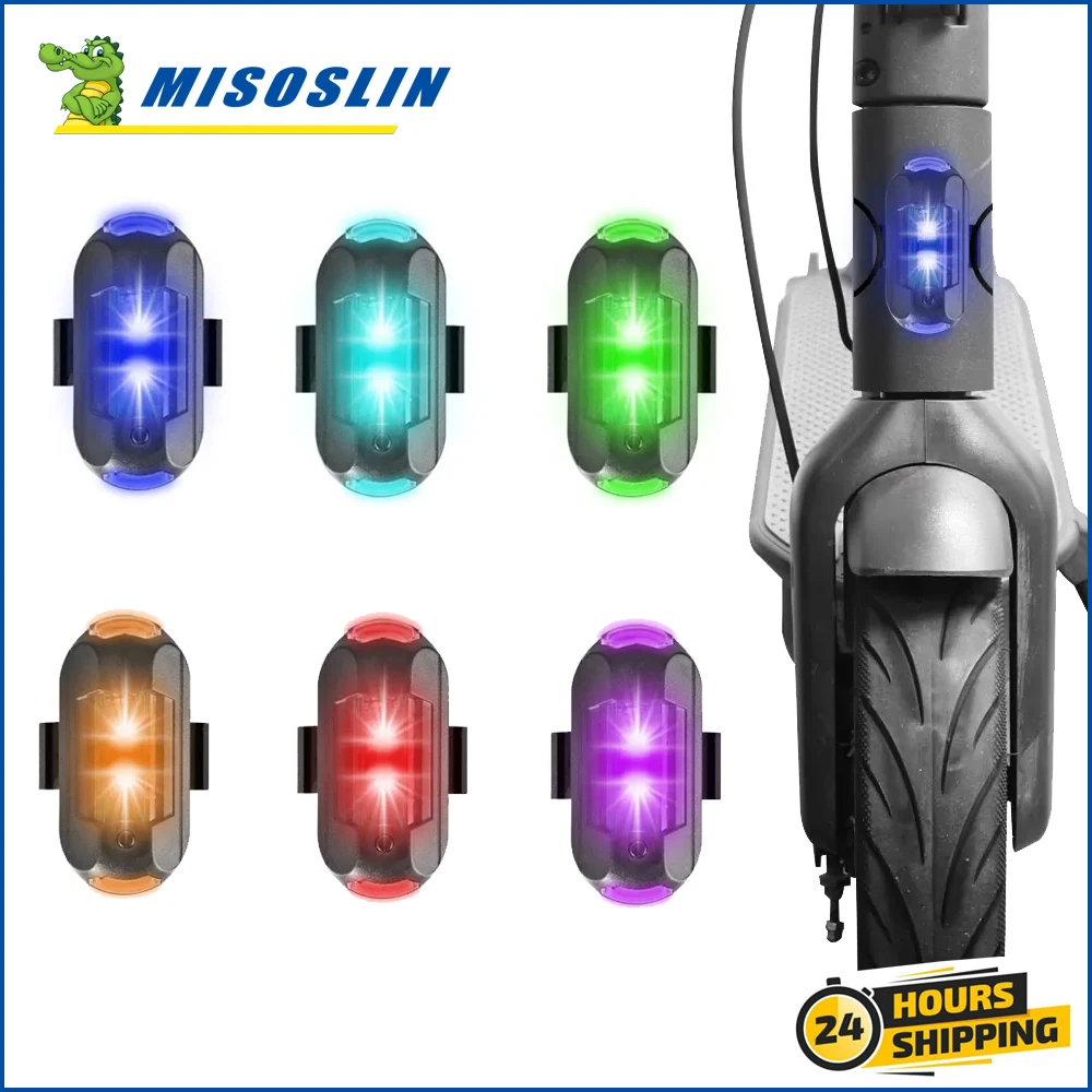 Turn Signal Lights Electric Scooter for Xiaomi M365 Pro 1S Light Aircraft Strobe Indicator Flash LED Rechargable Warning Lamp