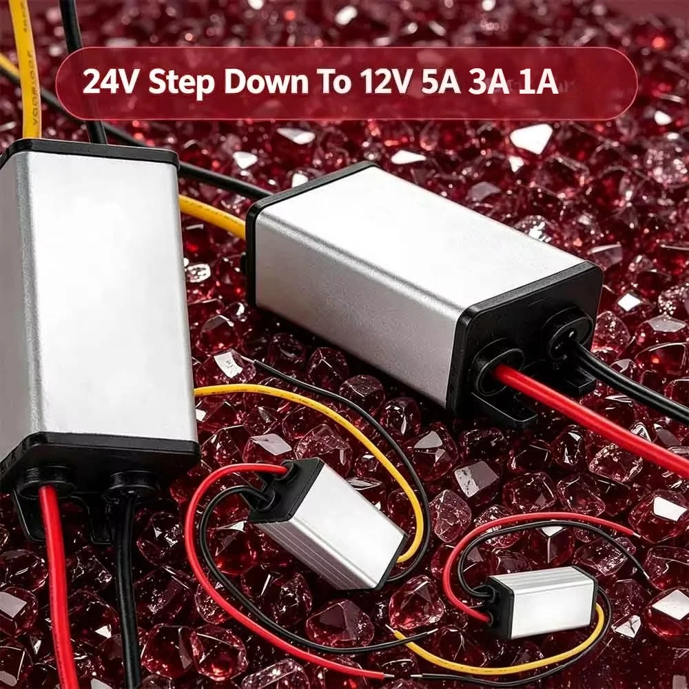 DC/DC 24V Step Down To 12V 1A 3A 5A Converter Voltage Regulator Buck Power Supply Adapter Transformer For Car Boat Solar System