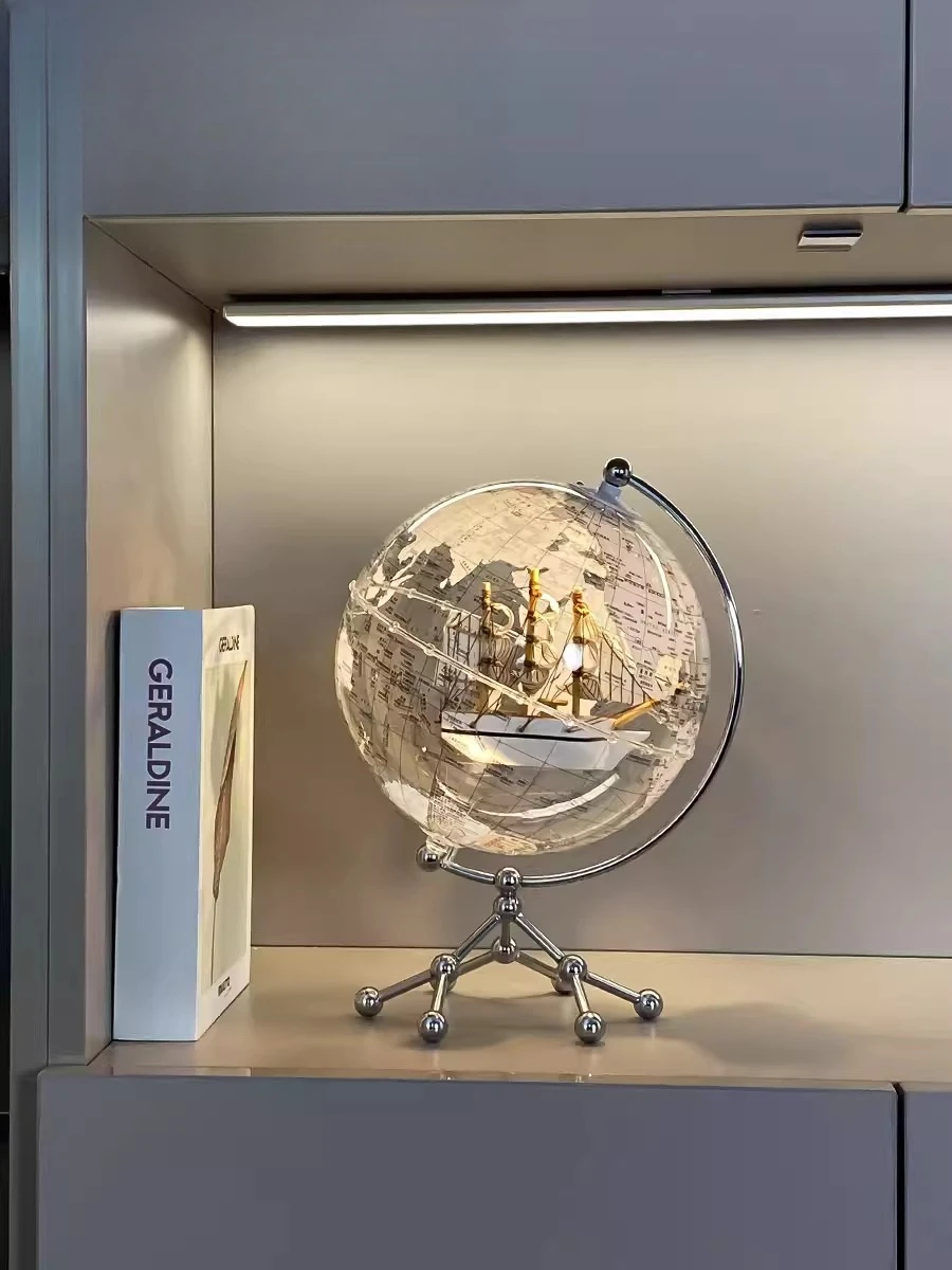 Globe ornament light luxury high-end living room TV cabinet entrance study bookcase office desktop home decoration