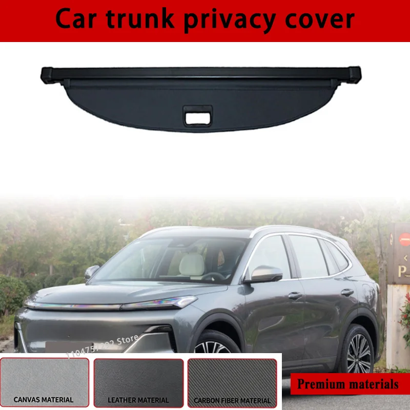 For Geely Galaxy Starship 7 EM-i 2024-2026 2025 Rear Rack Partition Shield Shade Luggage Storage Trunk Curtain Cover Organizer