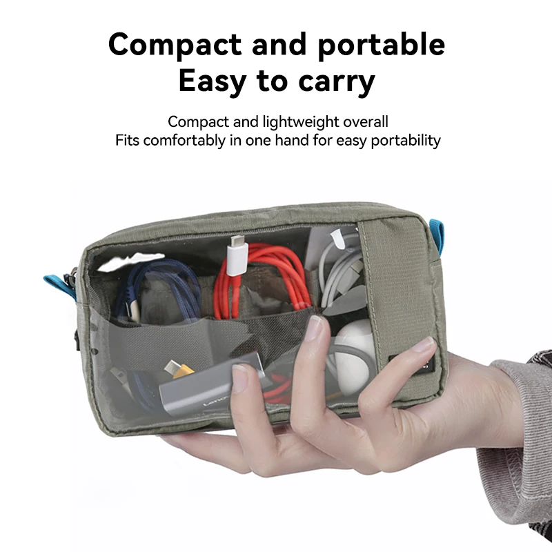 COMAN VE6 Travel Portable Digital Accessories Storage Organizer Bag for Charger HDD Mouse Earphone Protection Cover image 5