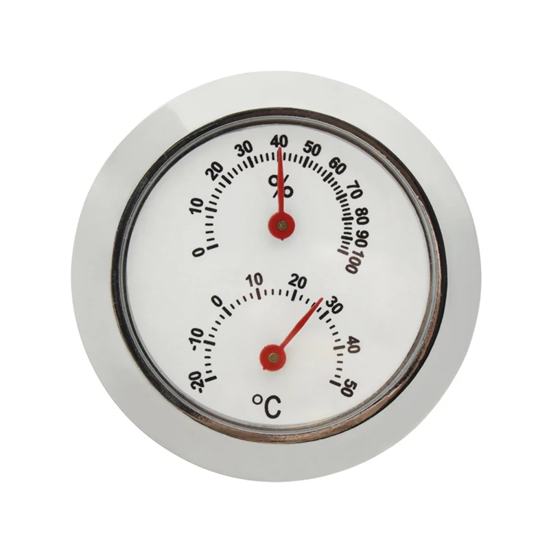 Circular Hygrometer Mini Hygrometer Silver Wet and Dry Thermometer Guitar Thermometer Violin Thermometer