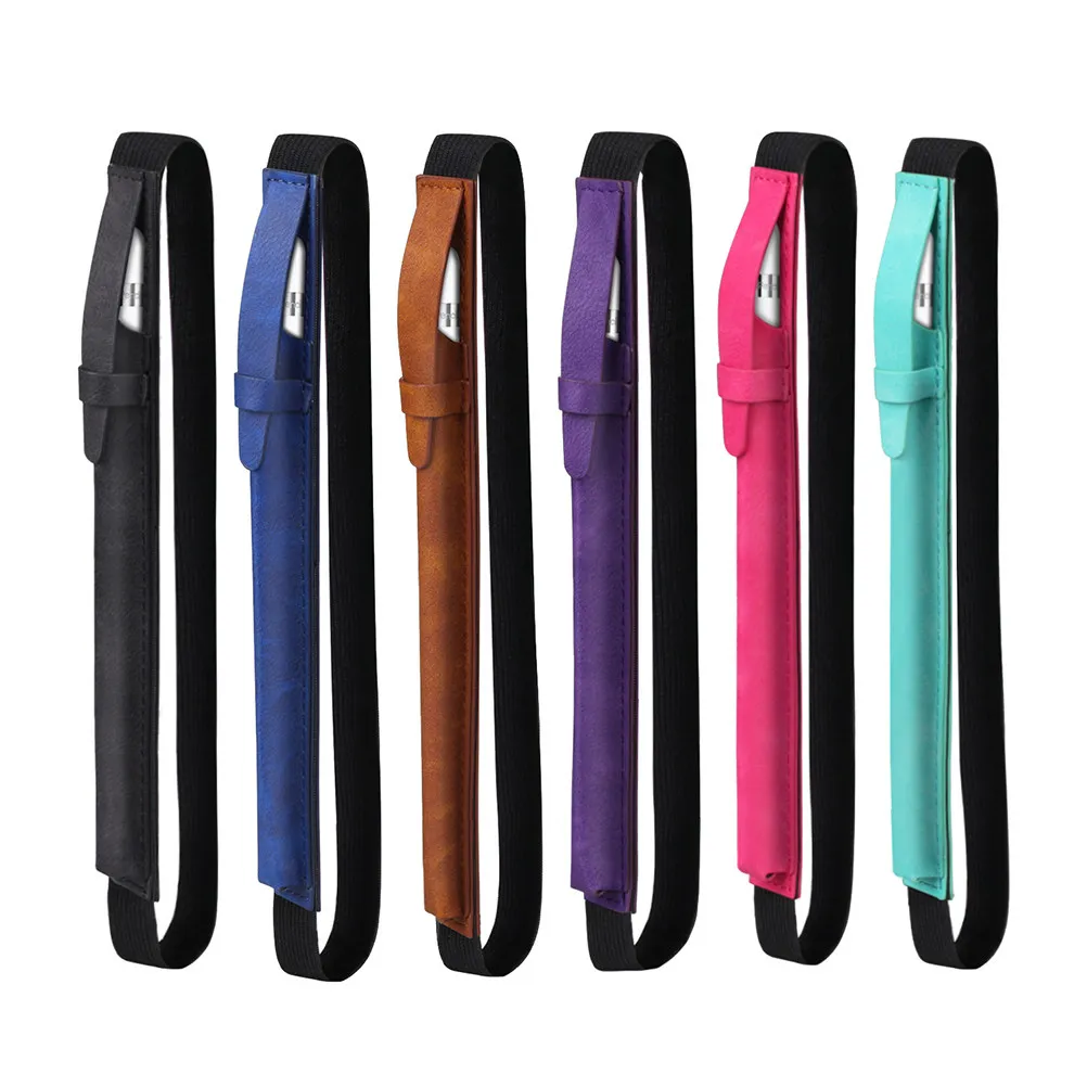 

Stylus Pen Holder Protective Case PU Flip Sleeve Lightweight Carrying Bag Elastic Strap Secure Compatible for Apple
