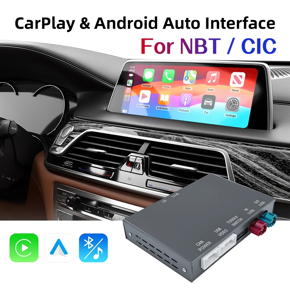 Wireless CarPlay Android Auto for BMW 1 2 3 4 5 6 7 Series X1 X3 X4 X5 X6 F15 F16 F25 F26 F48 F01 F10 F11 F20 F22 F30 F32 F45