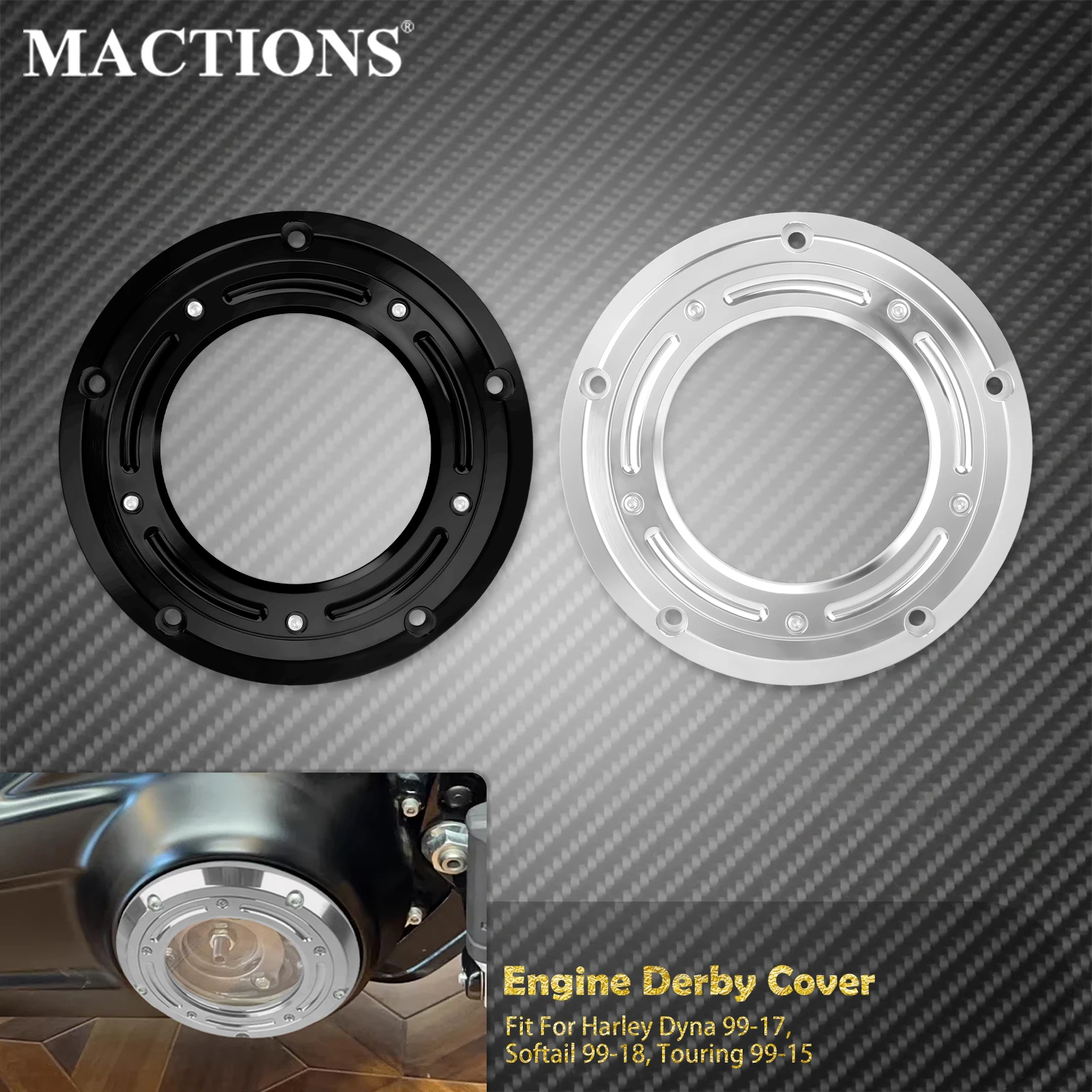 

Motorcycle Derby Cover 5 Hole Engine Side Cover For Harley Touring Softail Dyna Breakout Fat Boy Road King Electra Glide FXDL FL