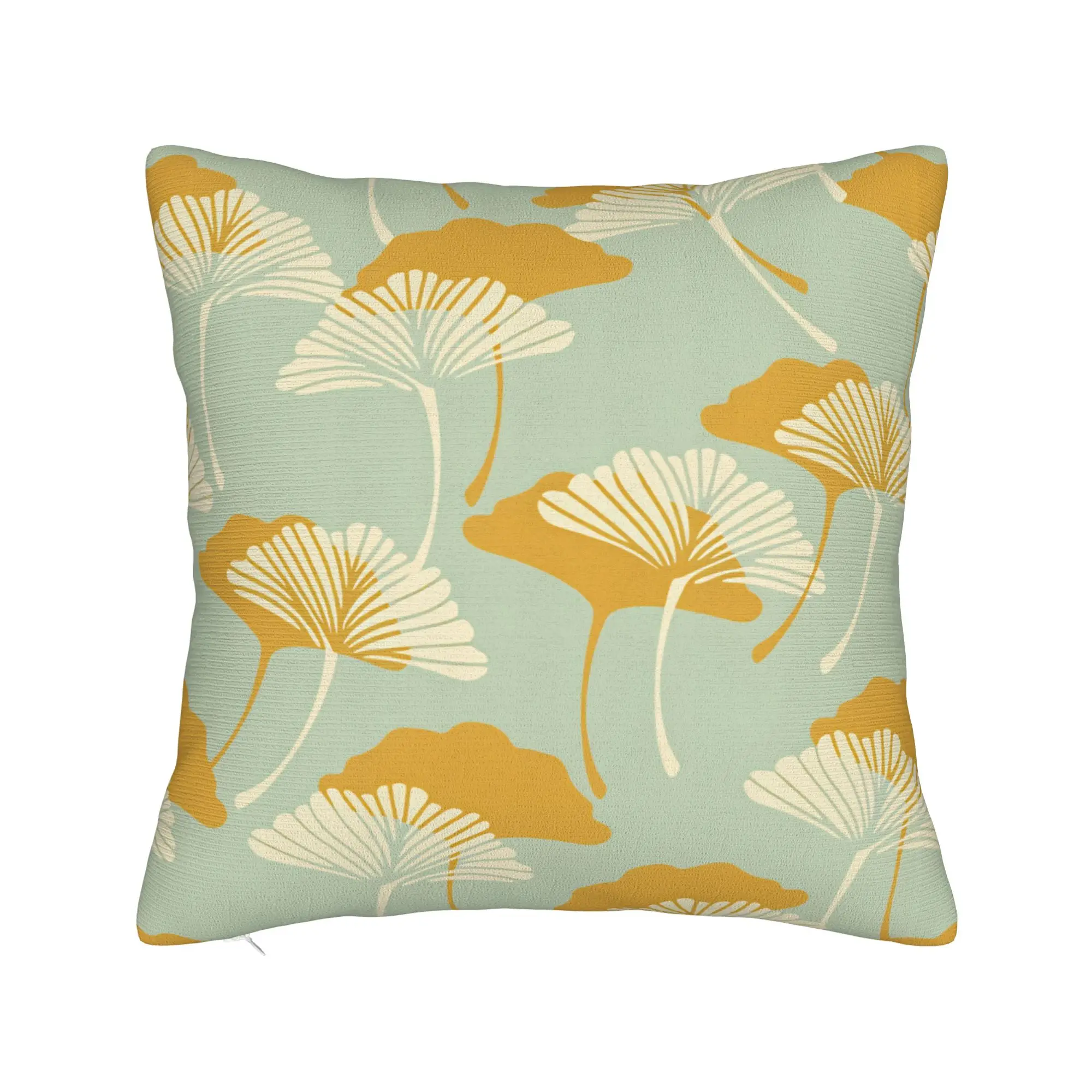 Ginkgo Leaves Pillow Case  Print Pillow Cover Novelty Cushion Cover For Couch Sofa Bedroom