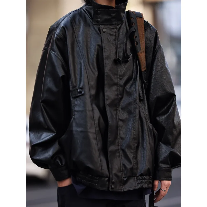 

Американская ретро куртка с воротником-стойкой, мужская осенне-зимняя свободная утолщенная уличная куртка, топ