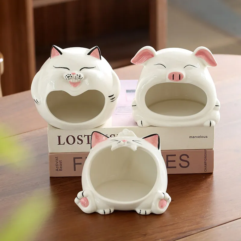 New Cute Ceramic Hamster House for Summer Cooling and Avoidance Decoration
