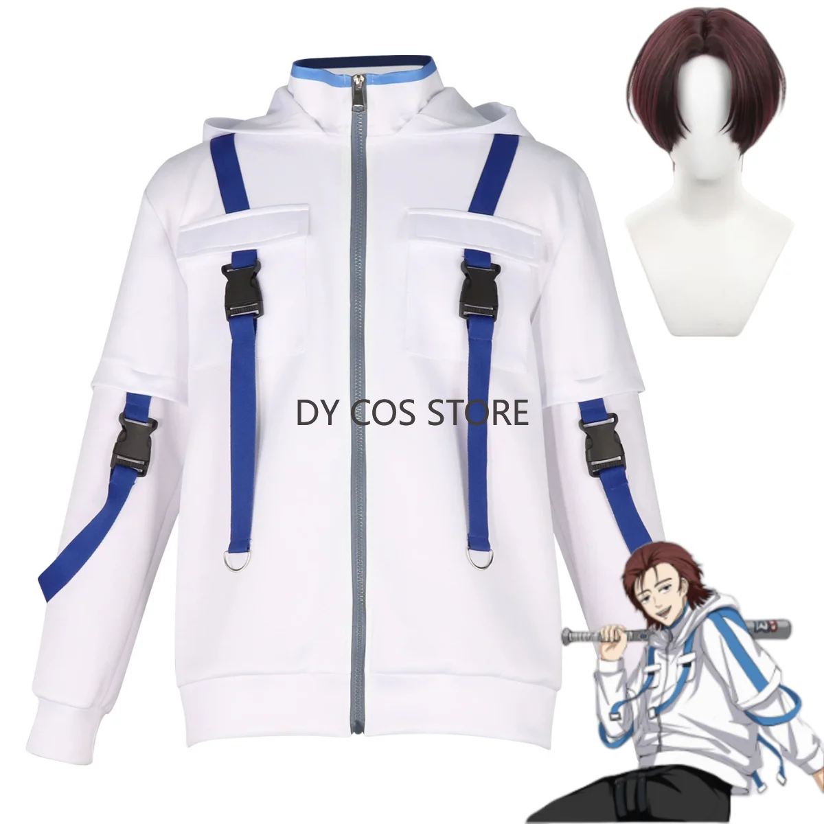 Аниме Wind Breaker Keel Shingo Natori Takeru Kongo Shyu Kirishima белое пальто с капюшоном парик для мужчин и женщин повседневный костюм для отдыха