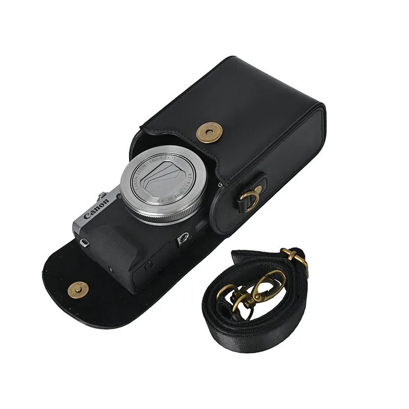 Nueva funda de cámara de cuero PU Vintage para Casio EX10 EX100 ZR2000 ZR500 ZR700 ZR800 ZR400/ZR410 ZR1000 ZR1200 ZS30 ZS220 ZD200 H6