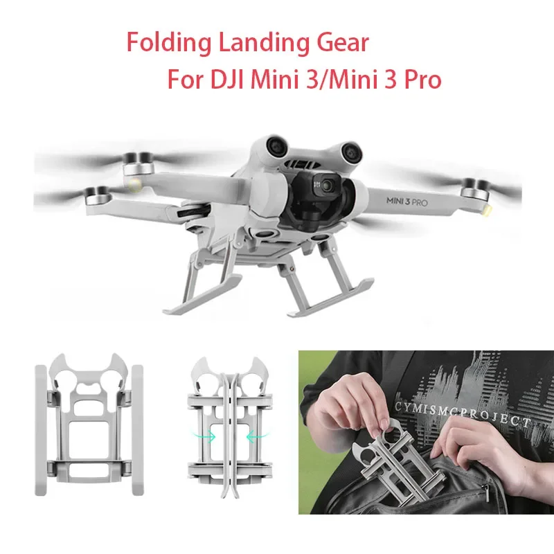 Ultra-Light Landing Gear for DJI Mini 3/Mini 3 Pro Folding Drone Quick Release Increased Tripod Extension Leg Protector