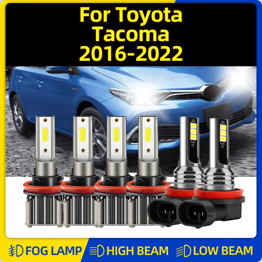 

Лампы для фар головного света H11 Canbus, 60000LM 360W CSP Chips, противотуманные фары 6000K для Toyota Tacoma 2016 2017 2018 2019 2020 2021 2022