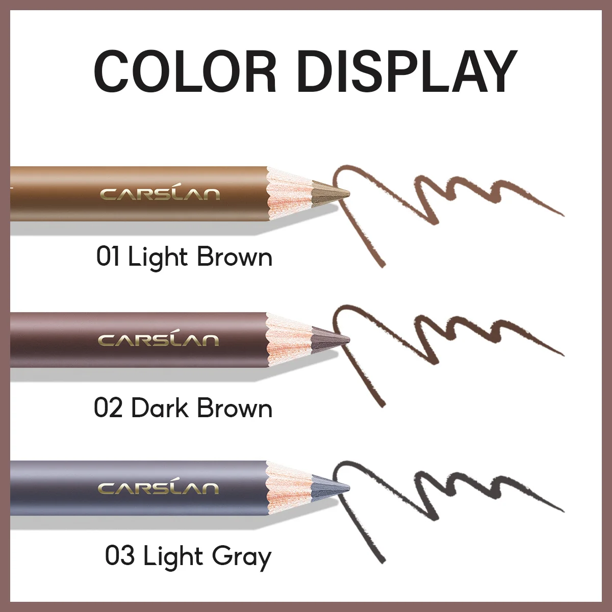 CARSLAN Natural Waterproof Long Lasting Eyebrow Pencil With Eyebrow Brush Sweatproof Eyebrow Tattoo Enhancer Dye Tint Pen Makeup