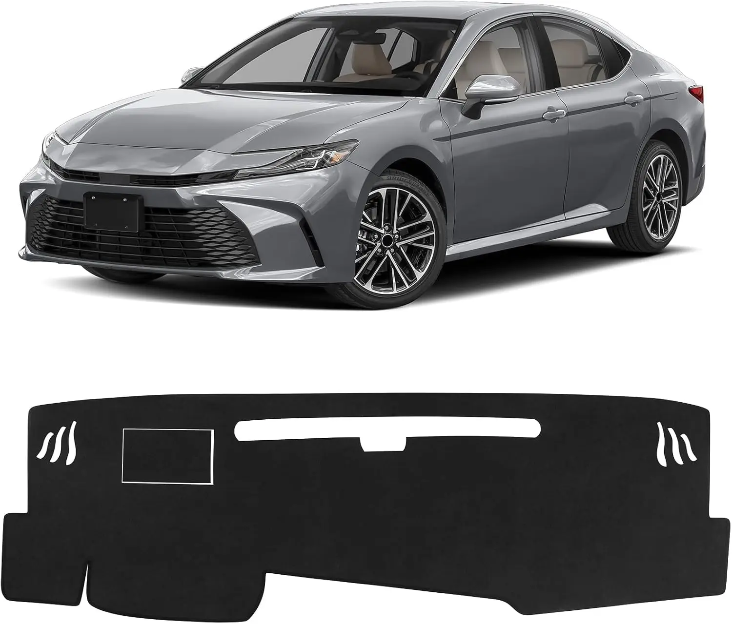 Dash Cover for Toyota 2025 2026 Camry Accessories Flannel Dashboard Cover Dash Mat Center Console Cover Sunshield Protector Pad