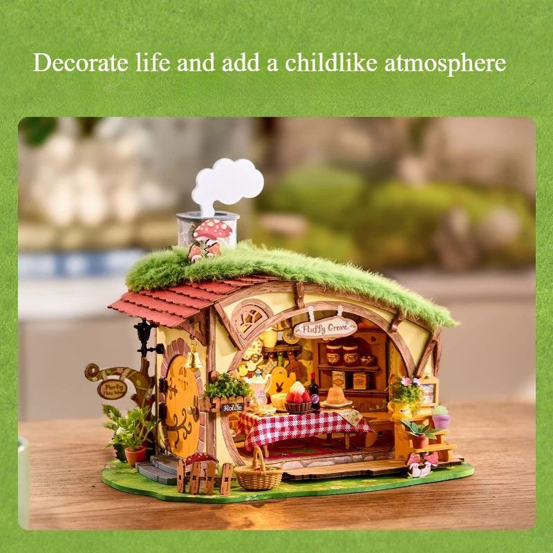 

Wooden DIY Assembly House, Micro Landscape Scene Model, Luxury Art Collection Decoration, Festival Gift Souvenir Craft