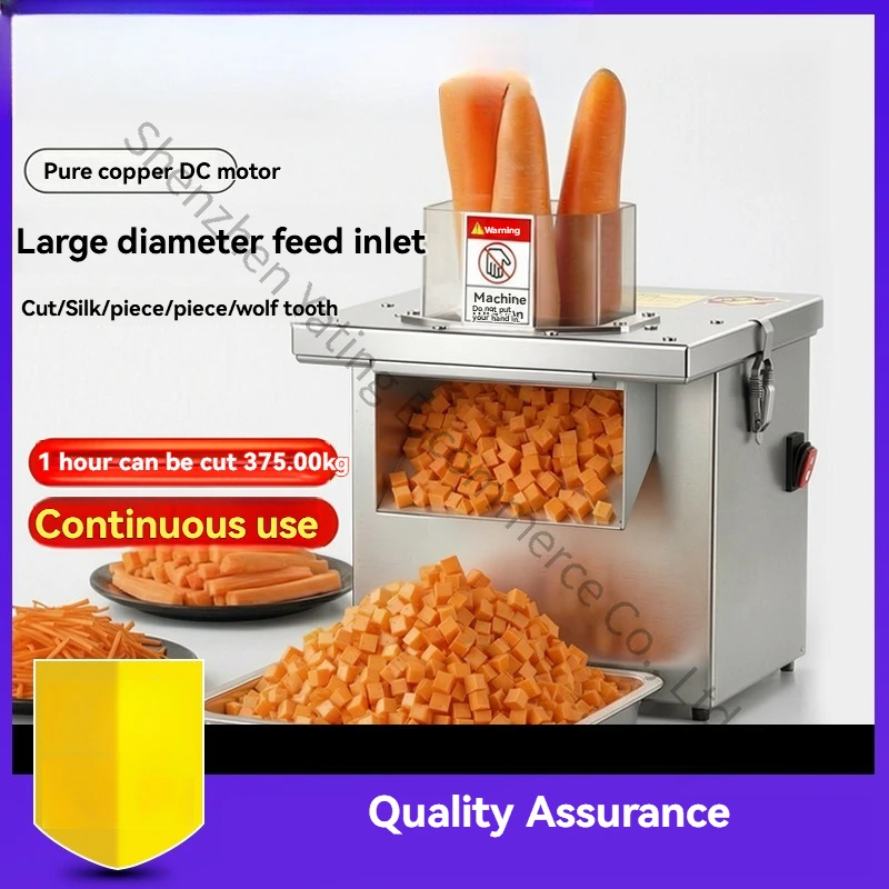 Commercial Electric Dicer Multifunctional Vegetable and Fruit Cutter Stainless Steel Radish Onion Potato Granulator